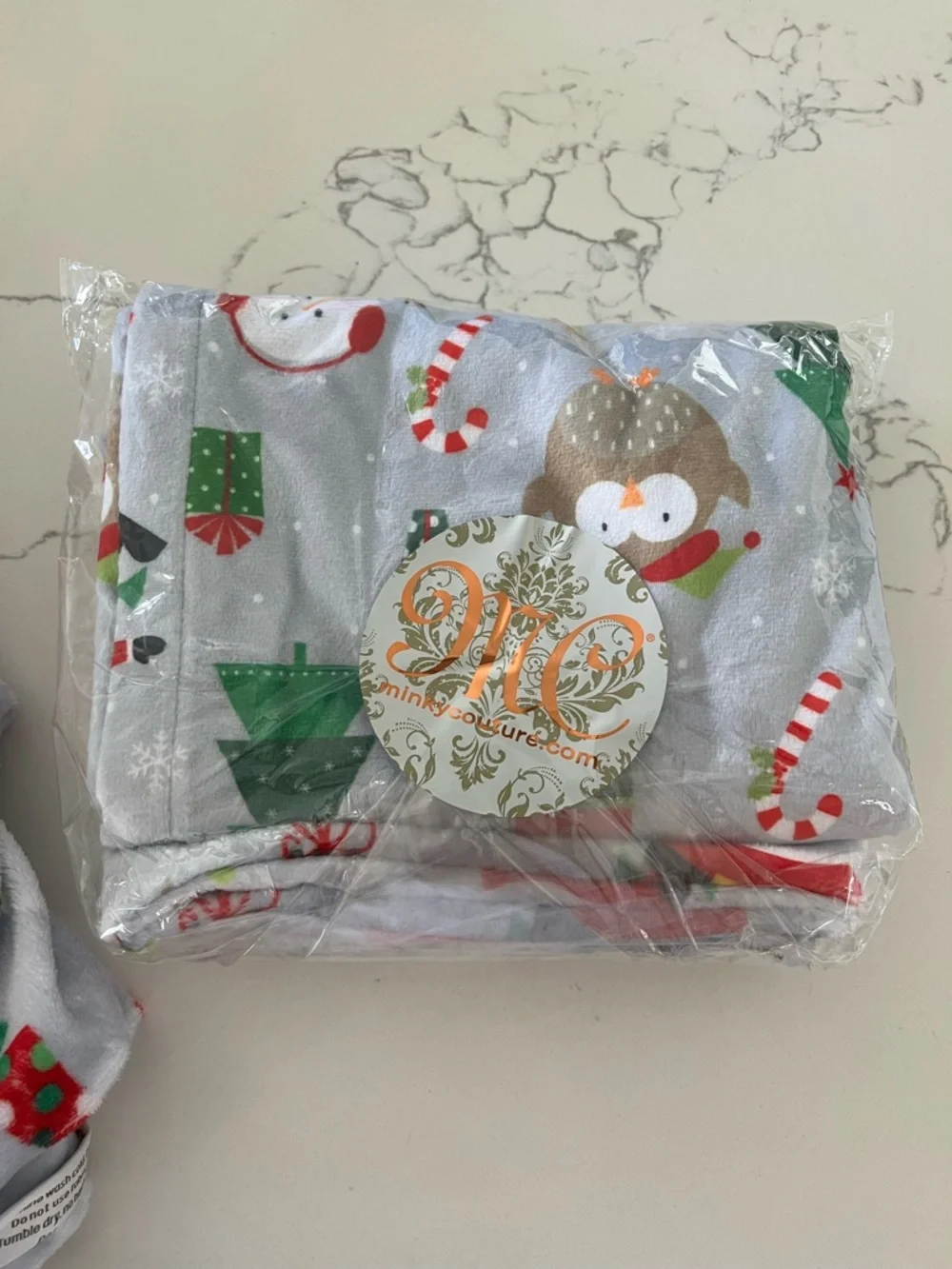 Minky Couture Plush Christmas Themed Holiday Print Luxe Standard Pillow Cases